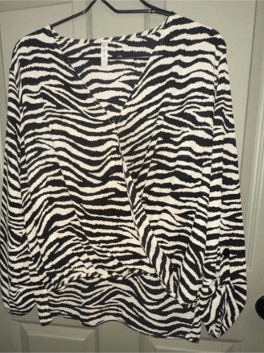 mts Black and White Zebra Print Women's Blouse